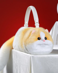 Yellow White Cat Bag Plush Shoulder Bag for Daily Use