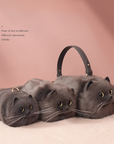 British Shorthair Black Cat Bag Plush Shoulder Bag for Daily Use