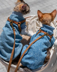 Stretch Denim Sweatshirt for Sphynx Cat Comfortable Outfit