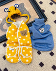Sphynx Cat Fleece Onesie – Yellow Polka Dot Bodysuit