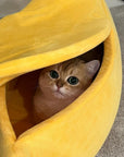 Banana-Shaped Semi-Enclosed Pet Bed