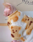 Sphynx Cat Fleece Set – Plush Bear Coat & Turtleneck (2-Piece)