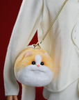 Yellow White Cat Bag Plush Shoulder Bag for Daily Use