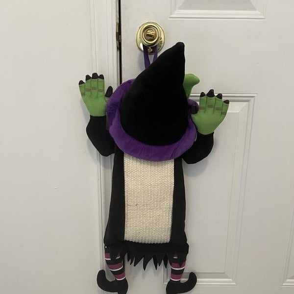 ハロウィン魔女ドアハンガー猫スクラッサー