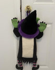Halloween Witch Door Hanger Cat Scrather