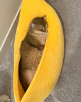 Banana-Shaped Semi-Enclosed Pet Bed