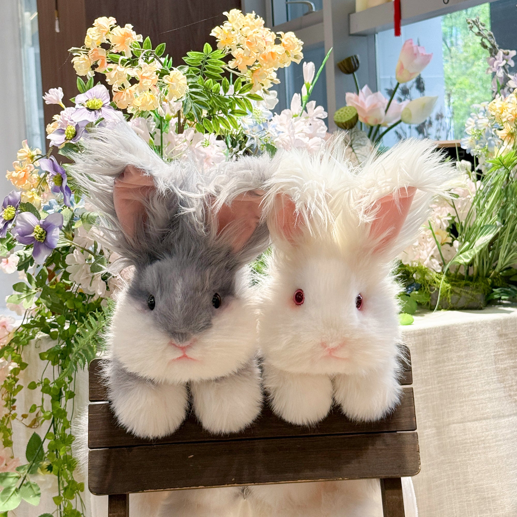 Angora Rabbit Backpack Plush Bunny Bag for Daily Use