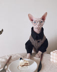 Sphynx Cat Tweed Suit – Three-Piece Formal Outfit