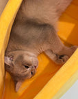 Banana-Shaped Semi-Enclosed Pet Bed