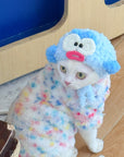Sphynx Cat Fleece Onesie – Rainbow Bunny Bodysuit