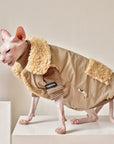 Sphynx Cat Weatherproof Jacket – Faux Leather Warm Coat