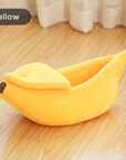 Banana-Shaped Semi-Enclosed Pet Bed