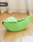 Banana-Shaped Semi-Enclosed Pet Bed
