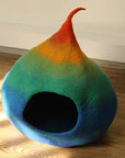 Rainbow Wool Cat Cave - Pet Bed