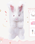 Angora Rabbit Backpack Plush Bunny Bag for Daily Use