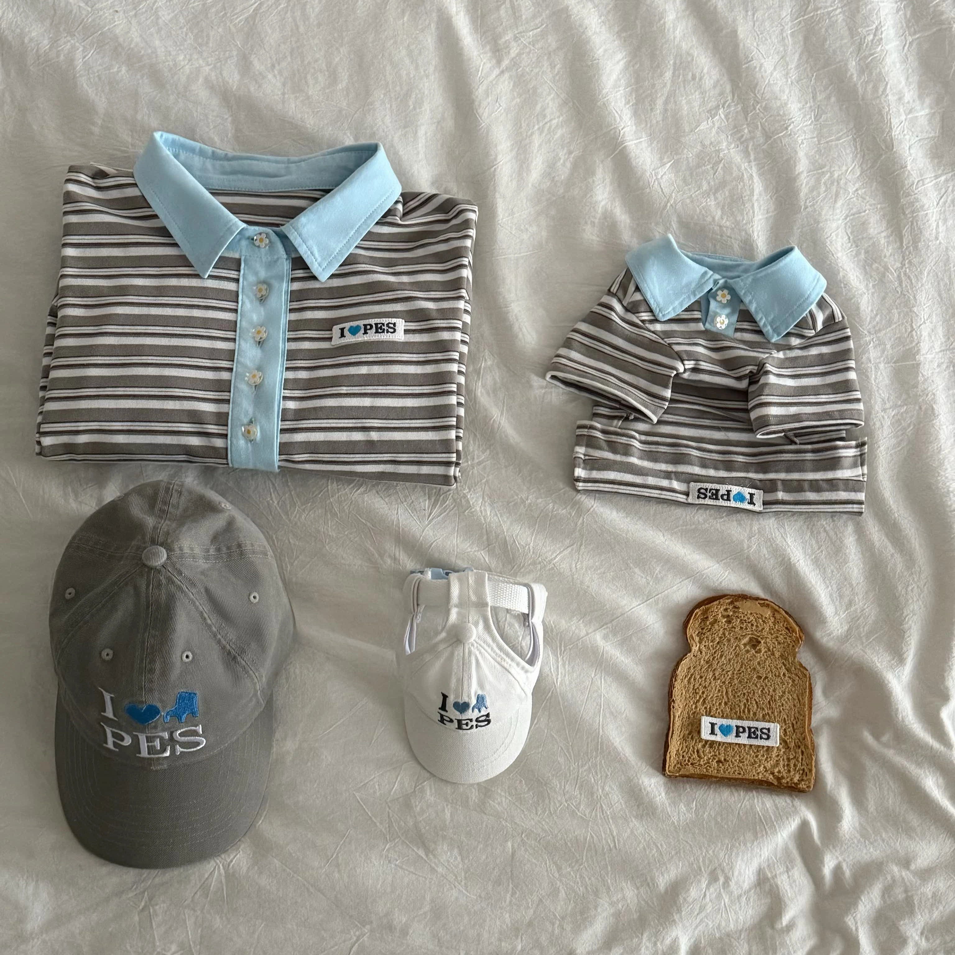 Striped Short-Sleeve Polo for Dogs, Cats & Sighthounds