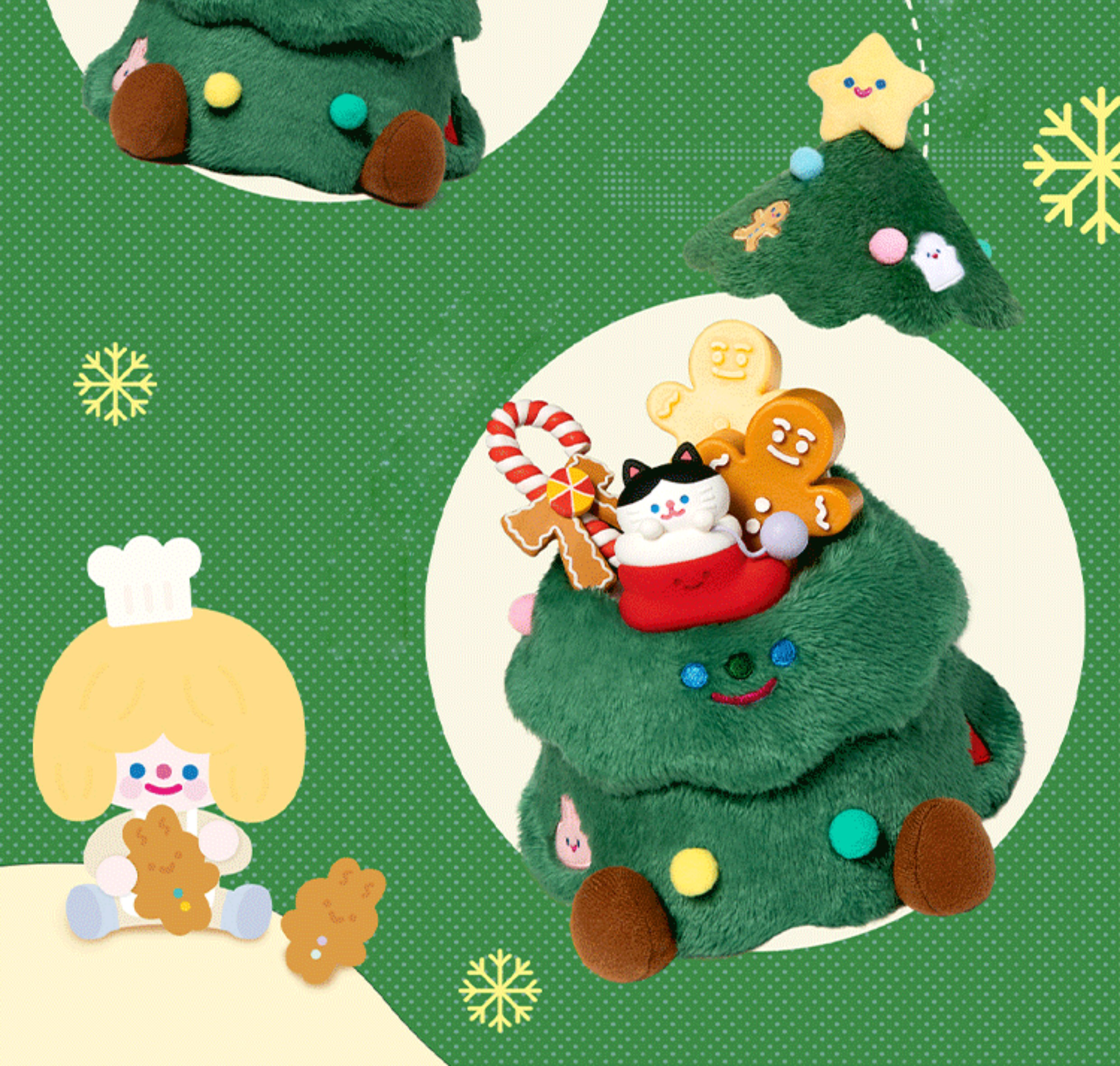 Christmas Tree Plush Cat Den