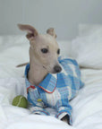 Whippet & Greyhound Pajamas – Cotton-Linen Plaid Loungewear