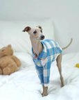 Whippet & Greyhound Pajamas – Cotton-Linen Plaid Loungewear