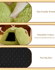 Cozy Plush Monster Cat Bed