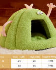 Cozy Plush Monster Cat Bed
