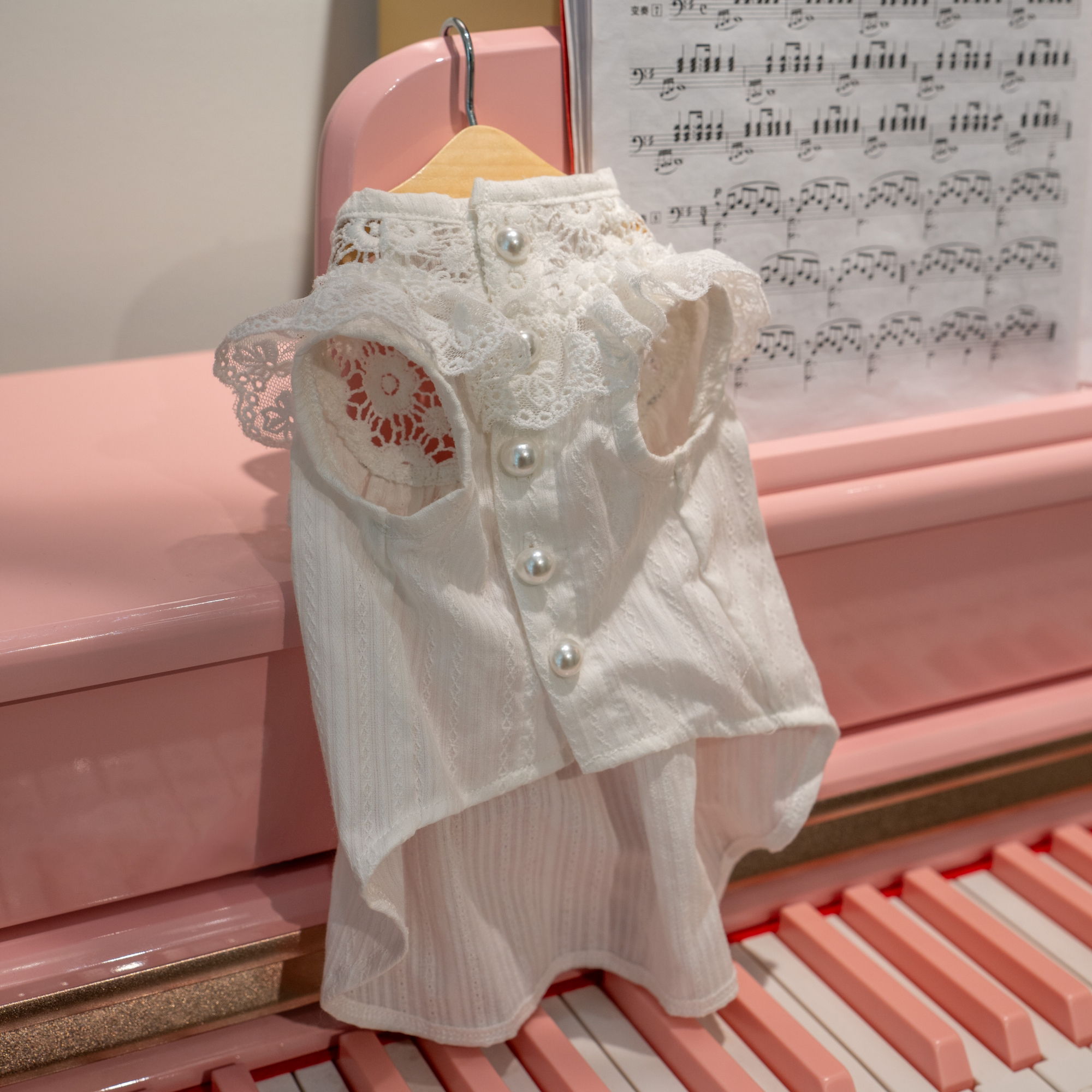 White Lace Dress – for Sphynx & Devon Rex Hairless Cats