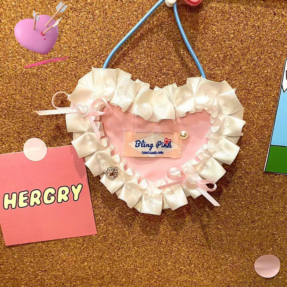 Dopamine Barbie Pet Bib Pink & White with Pearls
