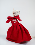 Cat Dress – Elegant Red Backless Gown for Sphynx & Devon Rex