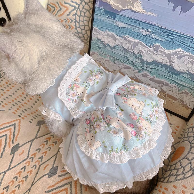 Floral Lace Maid Dress for Cats & Dogs