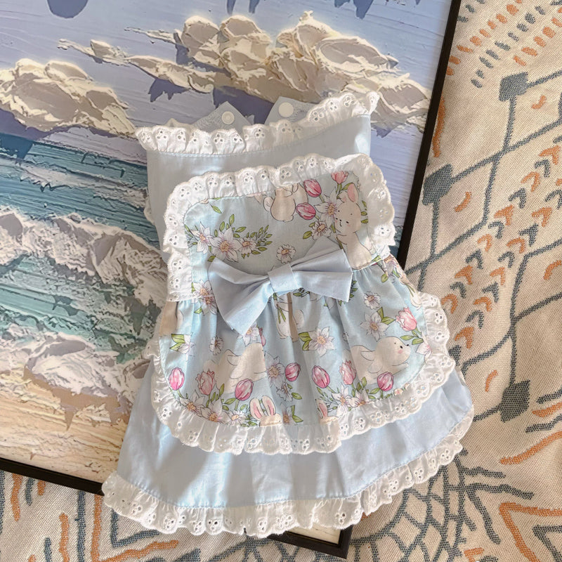 Floral Lace Maid Dress for Cats & Dogs