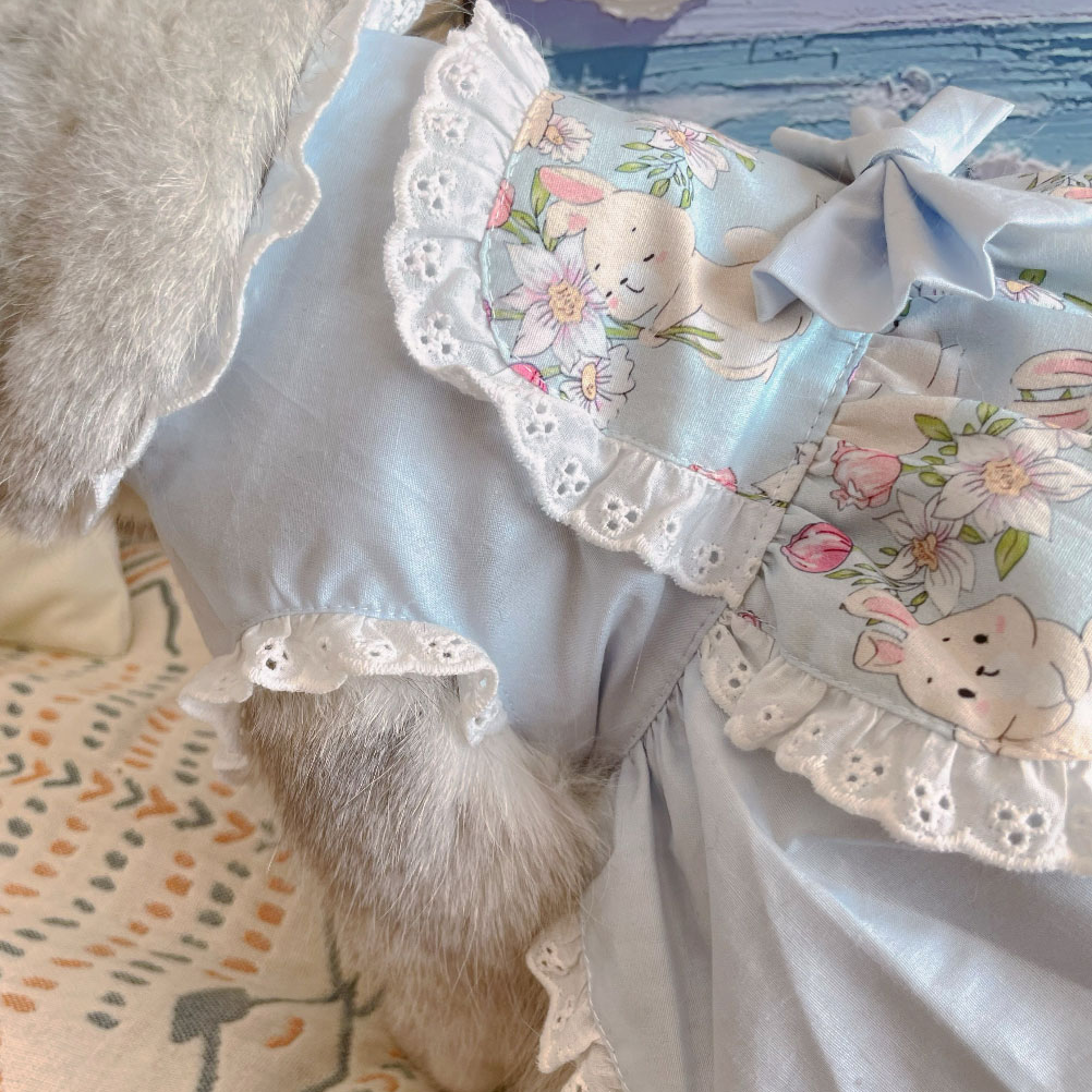 Floral Lace Maid Dress for Cats & Dogs