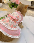 Floral Lace Maid Dress for Cats & Dogs