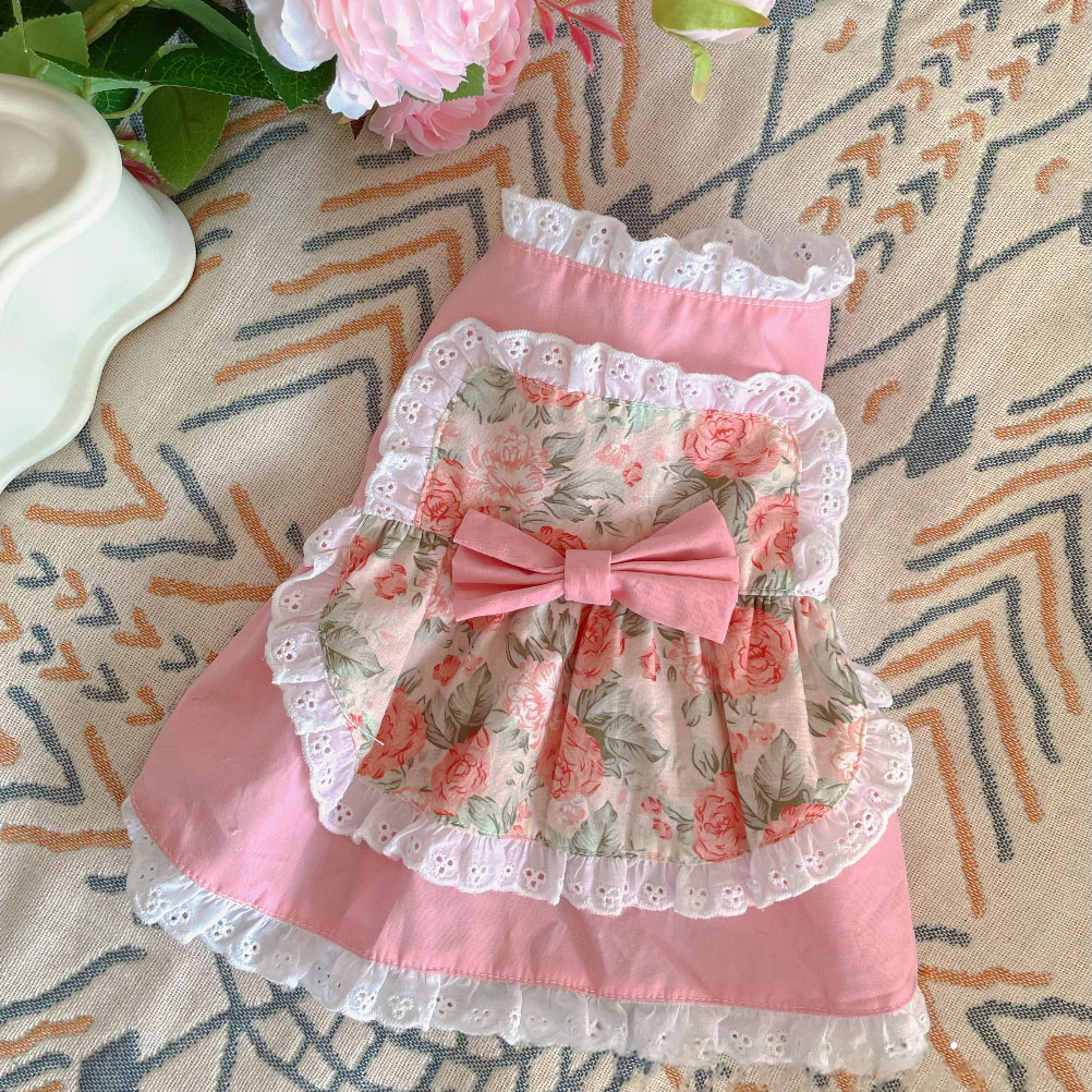 Floral Lace Maid Dress for Cats & Dogs