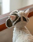 Fleece Hat for SphynxCat DevonRex White