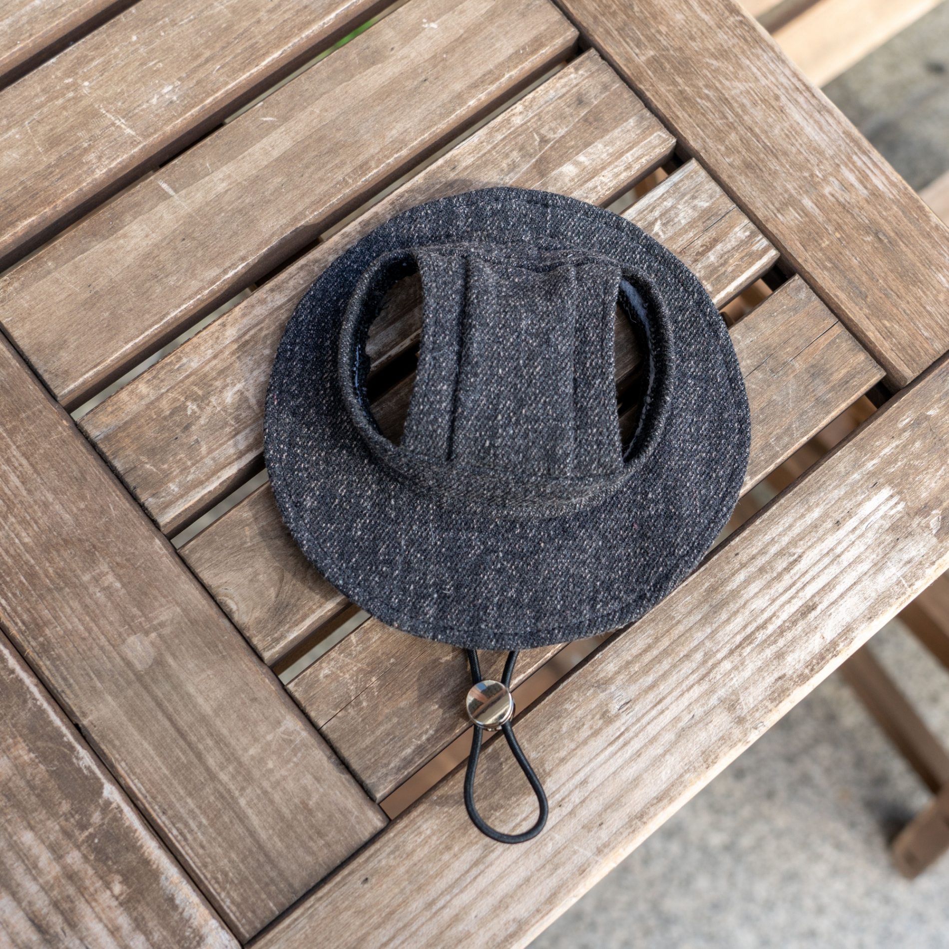 Black Denim Backpack Harness & Leash & Hat Set – Soot Sprite Edition