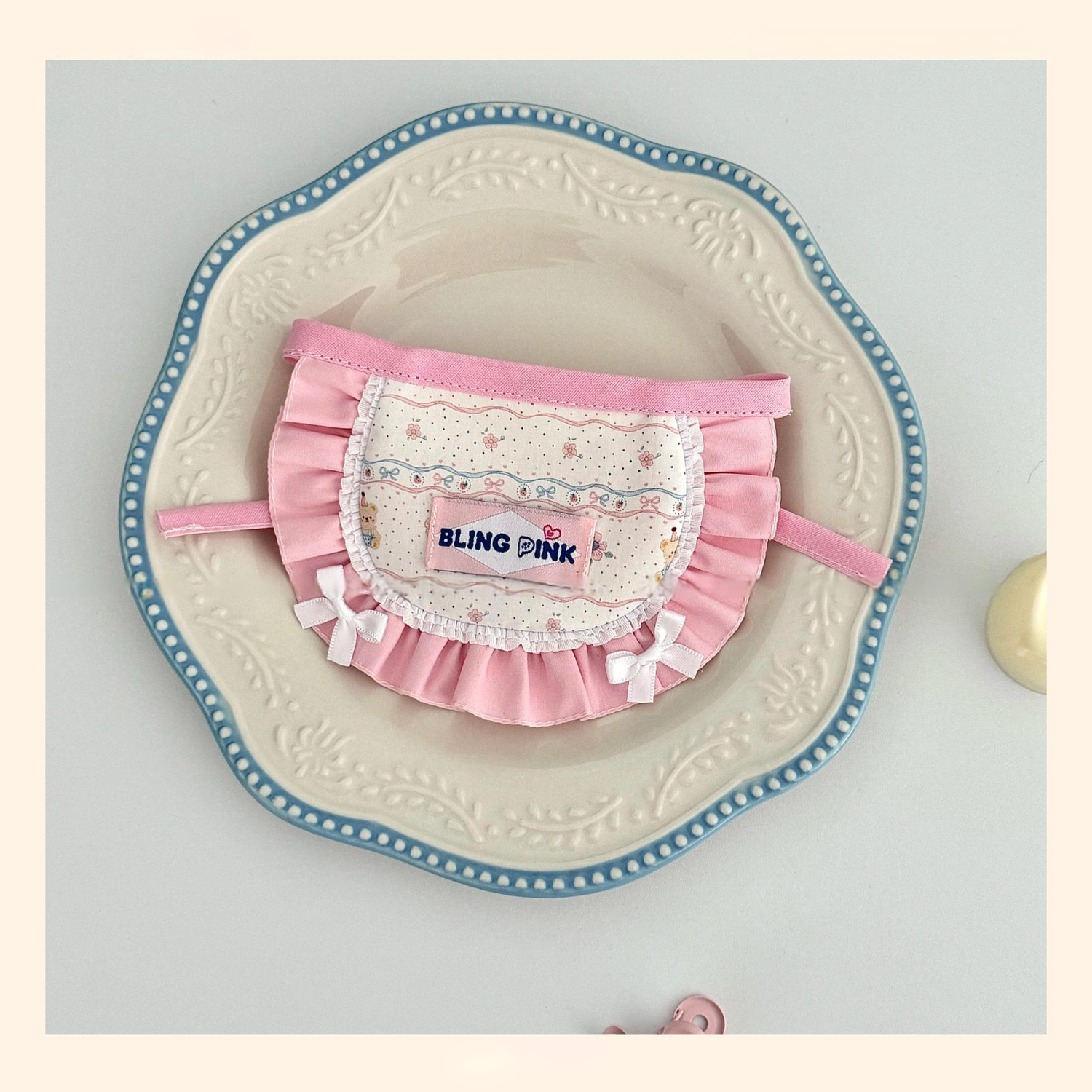 Handmade Pet Bib - Cute Bear Pattern