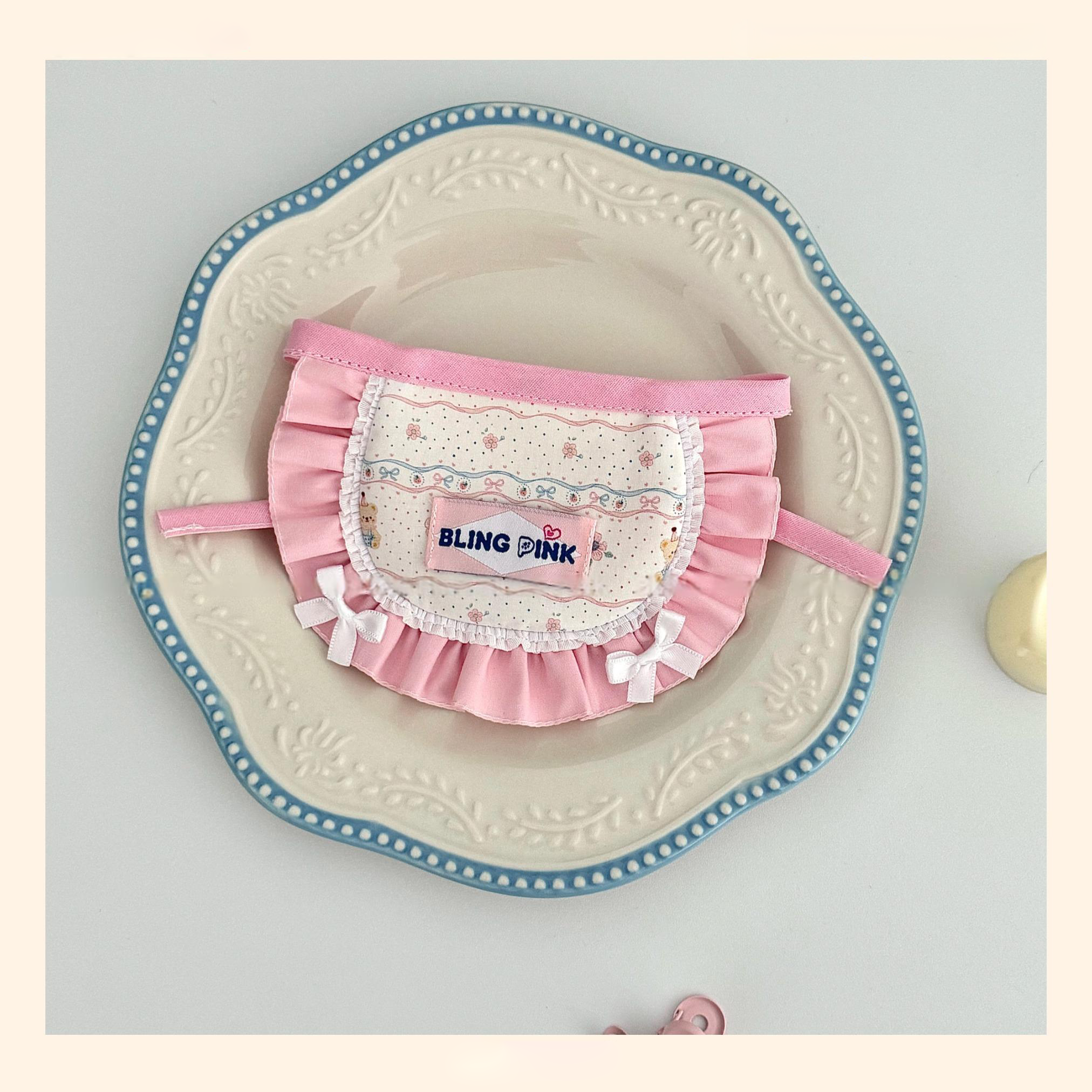 Handmade Pet Bib - Cute Bear Pattern