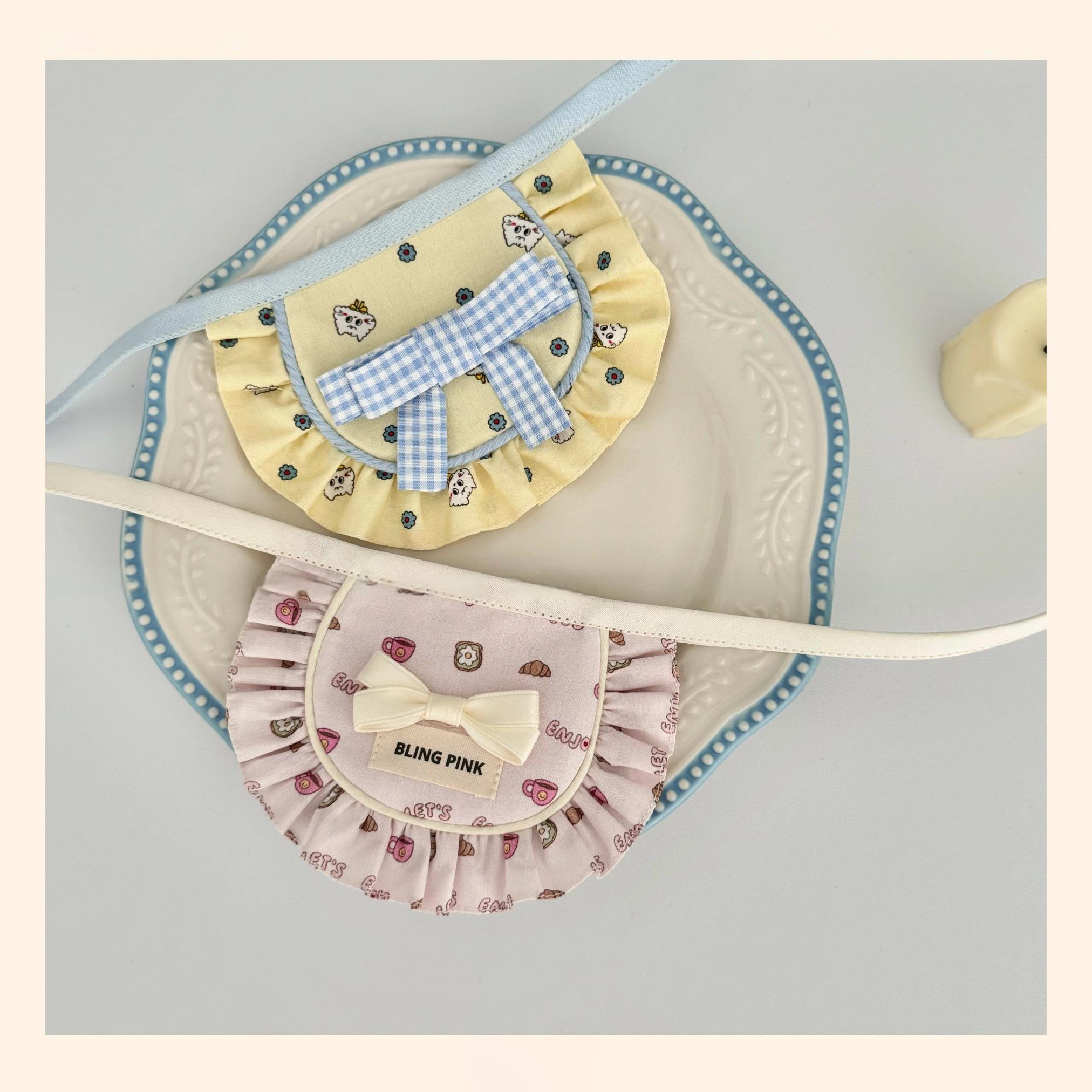 Handmade Pet Bib - Marshmallow Bow