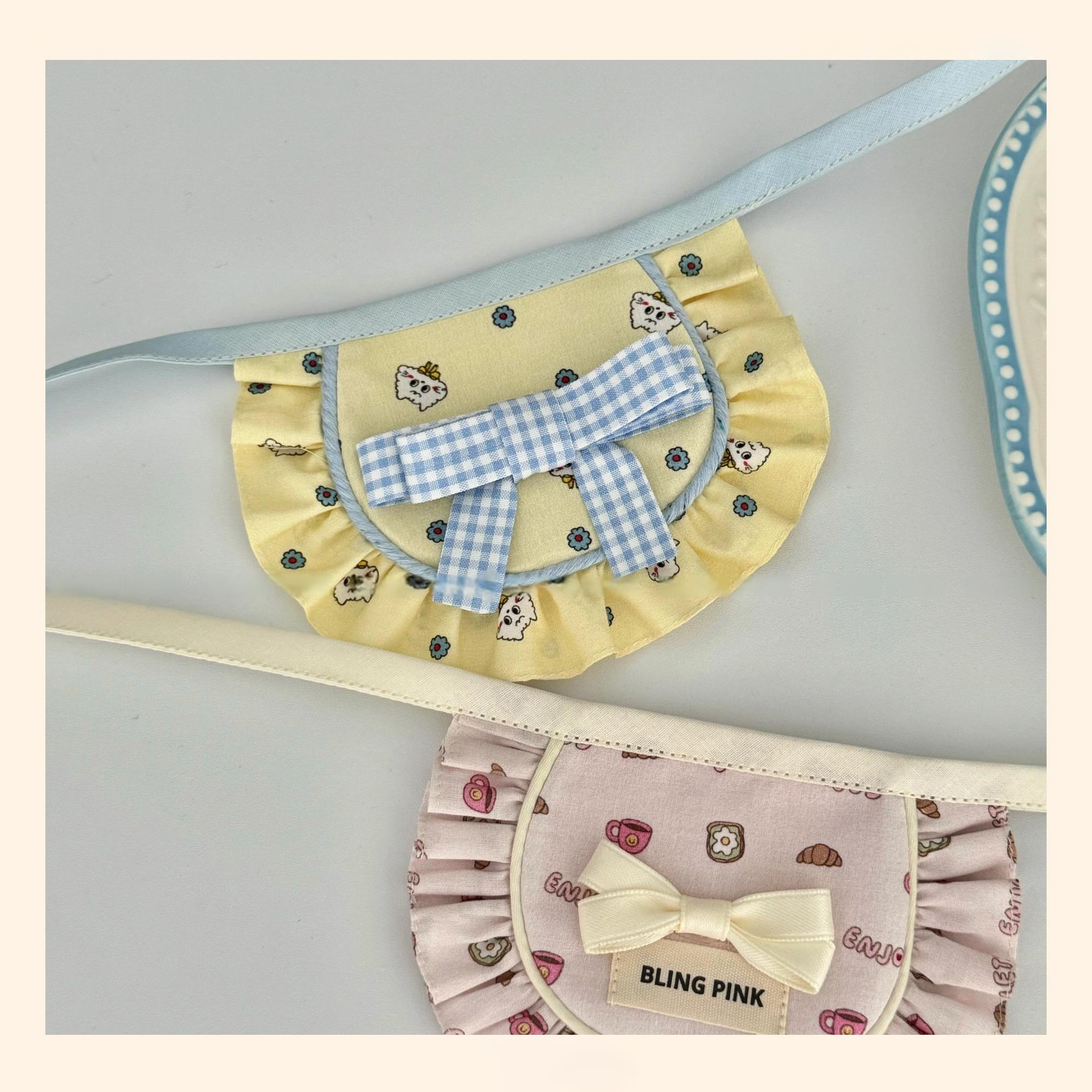 Handmade Pet Bib - Marshmallow Bow