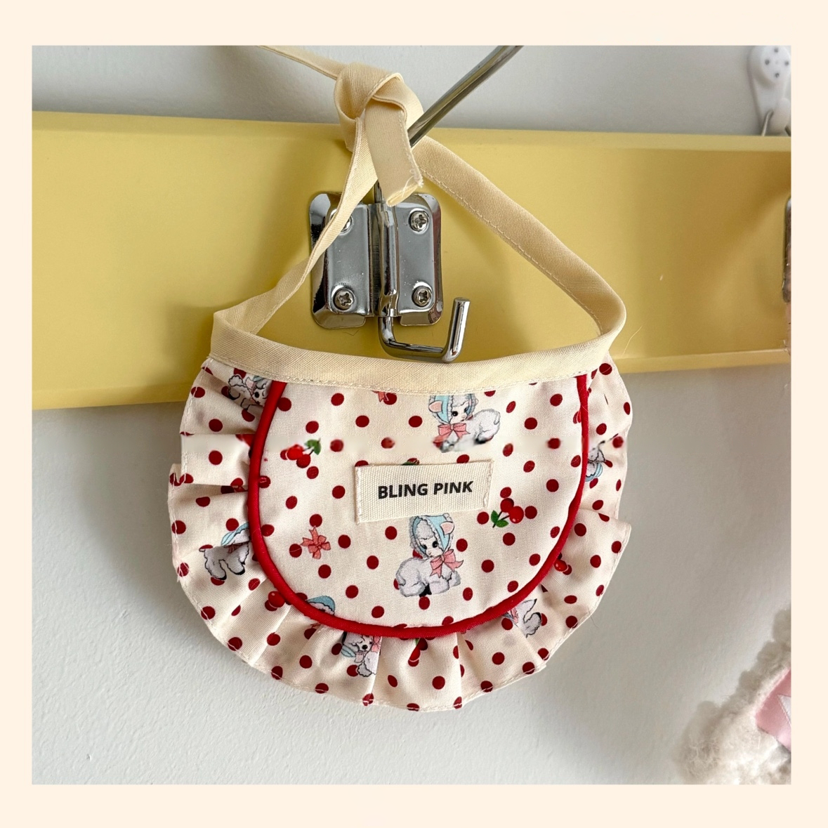 Handmade Pet Bib with Cherry