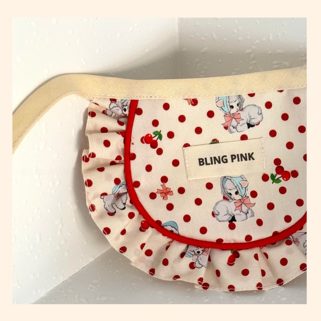 Handmade Pet Bib with Cherry