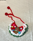 Christmas Santa Red Scarf Cape Collar Handmade