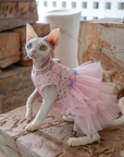 Cat Tutu Dress – Layered Tulle Cake Dress (Pink)