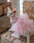 Cat Tutu Dress – Layered Tulle Cake Dress (Pink)