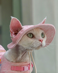Pink Denim Backpack & Hat