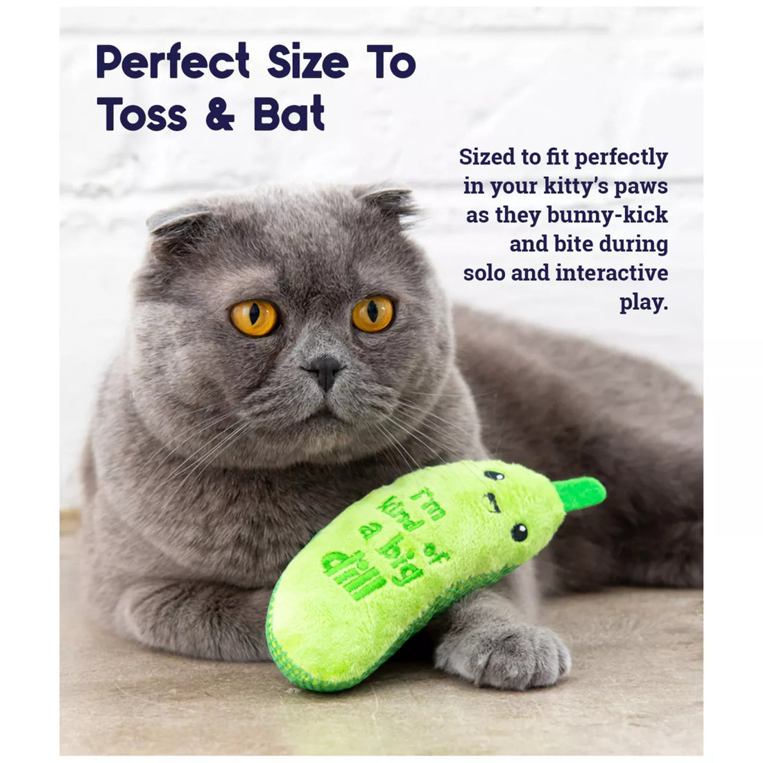 Crunchy Catnip Pickle Cat Toy