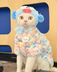 Sphynx Cat Fleece Onesie – Rainbow Bunny Bodysuit