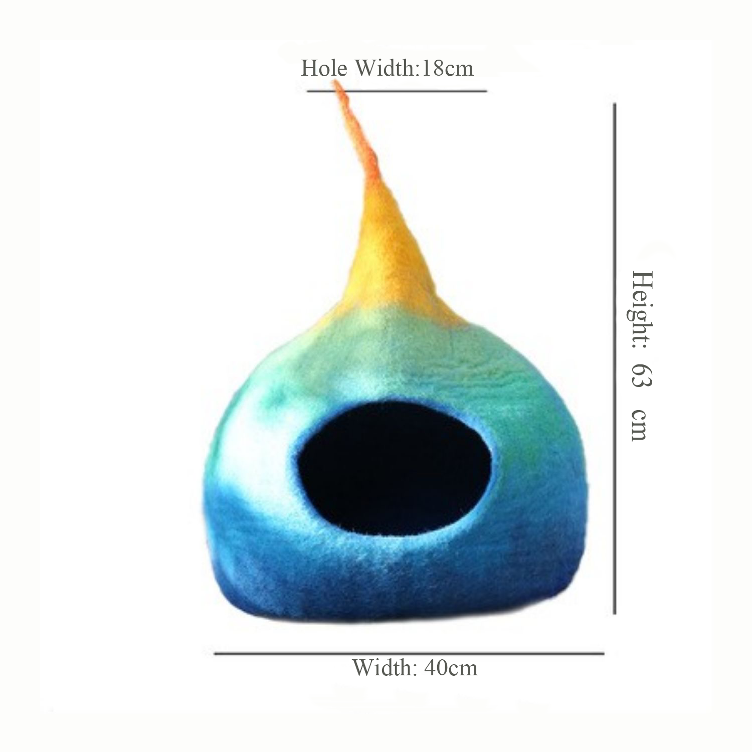 Rainbow Wool Cat Cave - Pet Bed