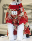 Red Plaid Set DevonRex Sphynx Cat Clothes
