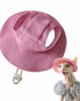 Sphynx Cat Bucket Hat – Cotton Denim Sun Hat with Ear Openings
